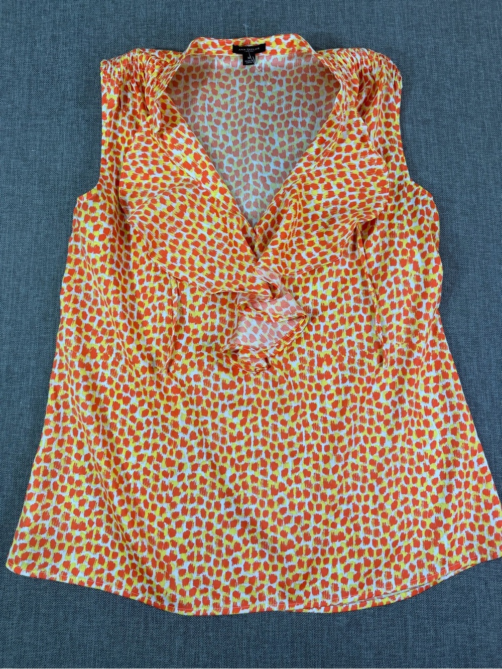 Ann Taylor Women’s Orange/Yellow Animal Print Size Small
